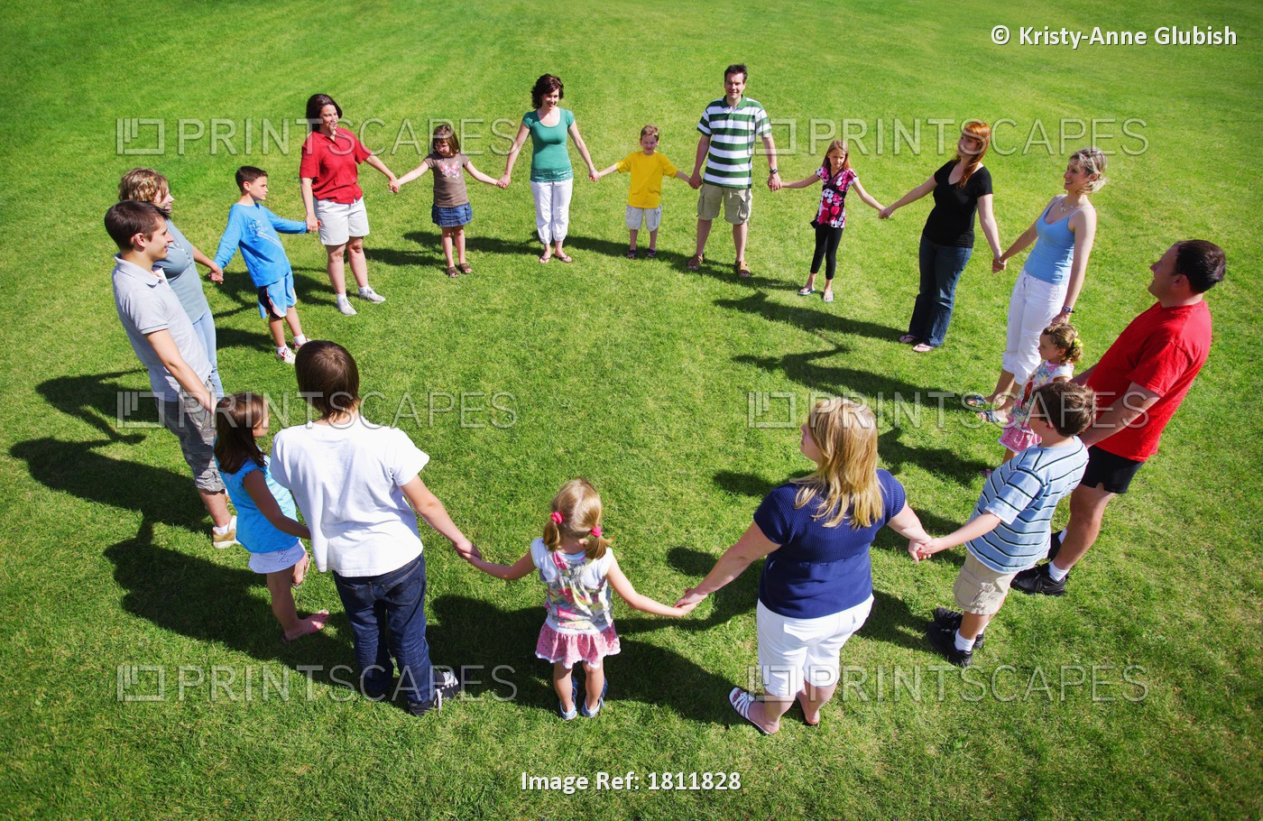 Group Holding Hands In A Circle