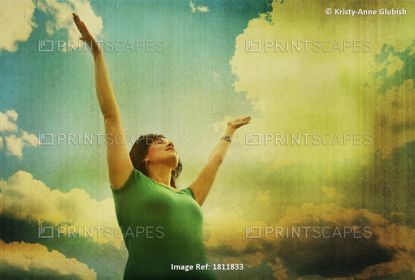 Woman With Arms Raised