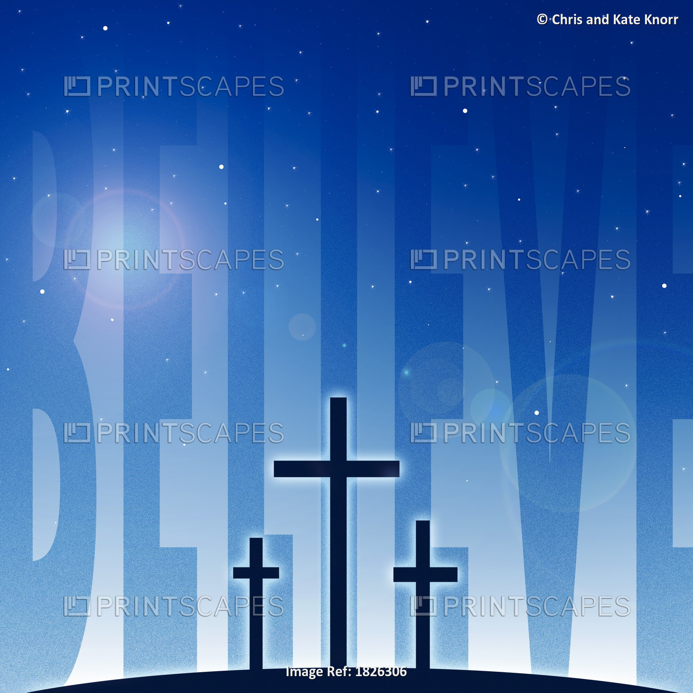 Three Crosses And Believe