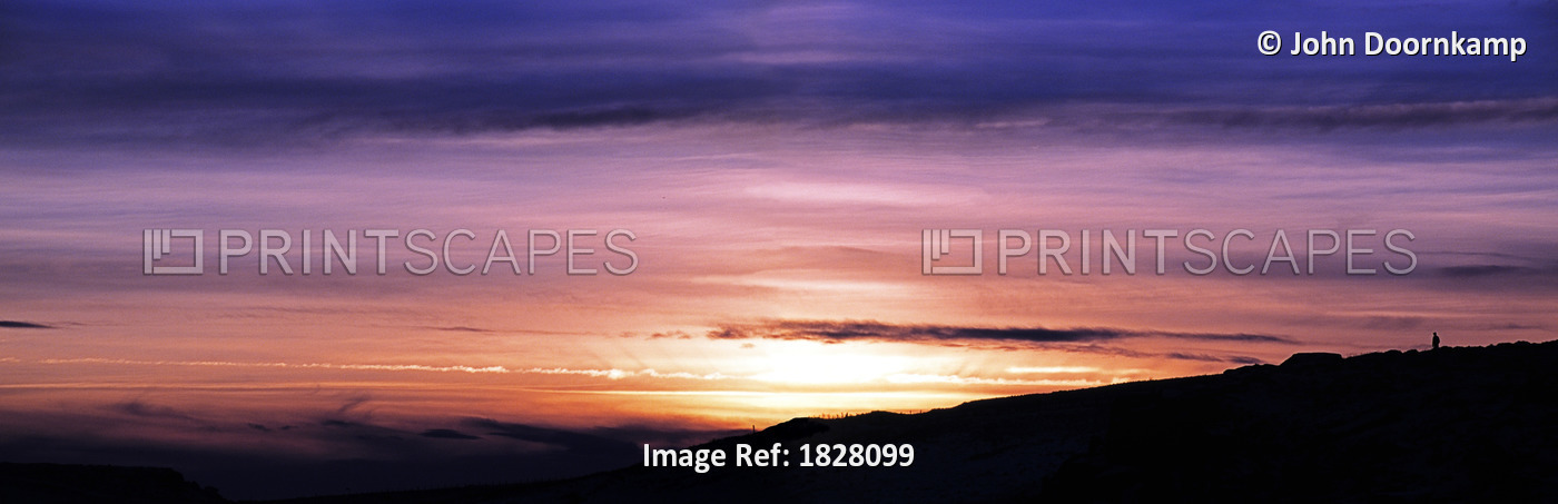 CLOUDS TINTED BY A SUNSET DERBYSHIRE ENGLAND