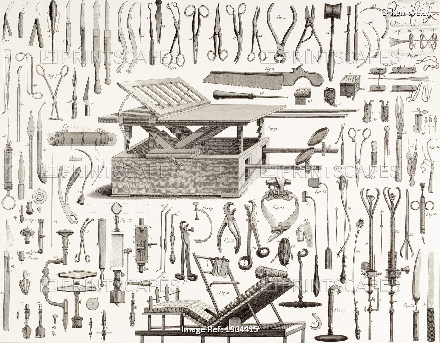 19Th Century Surgical Instruments.