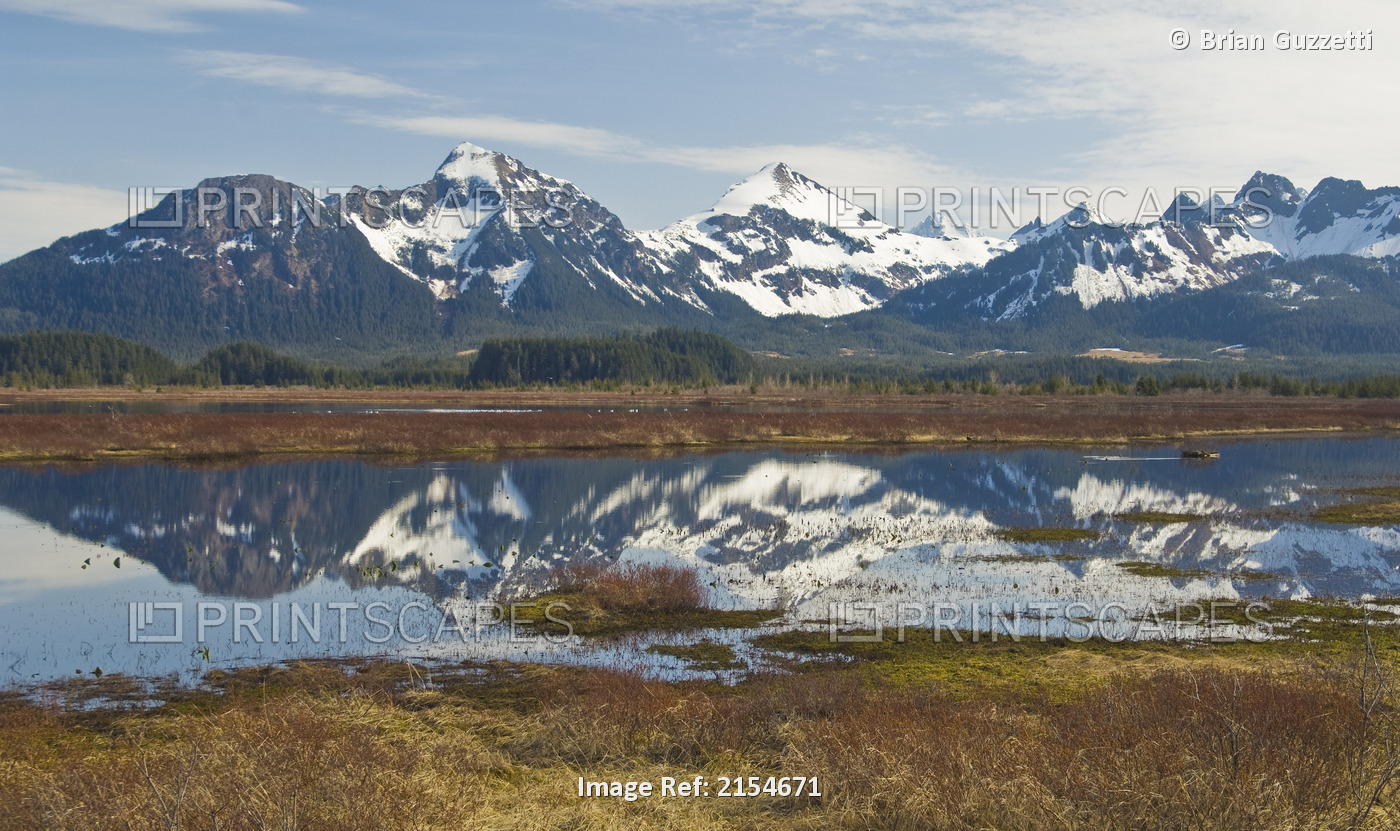 A View Of The Mountains Surrounding The Prince William Sound Near Aliganik ...