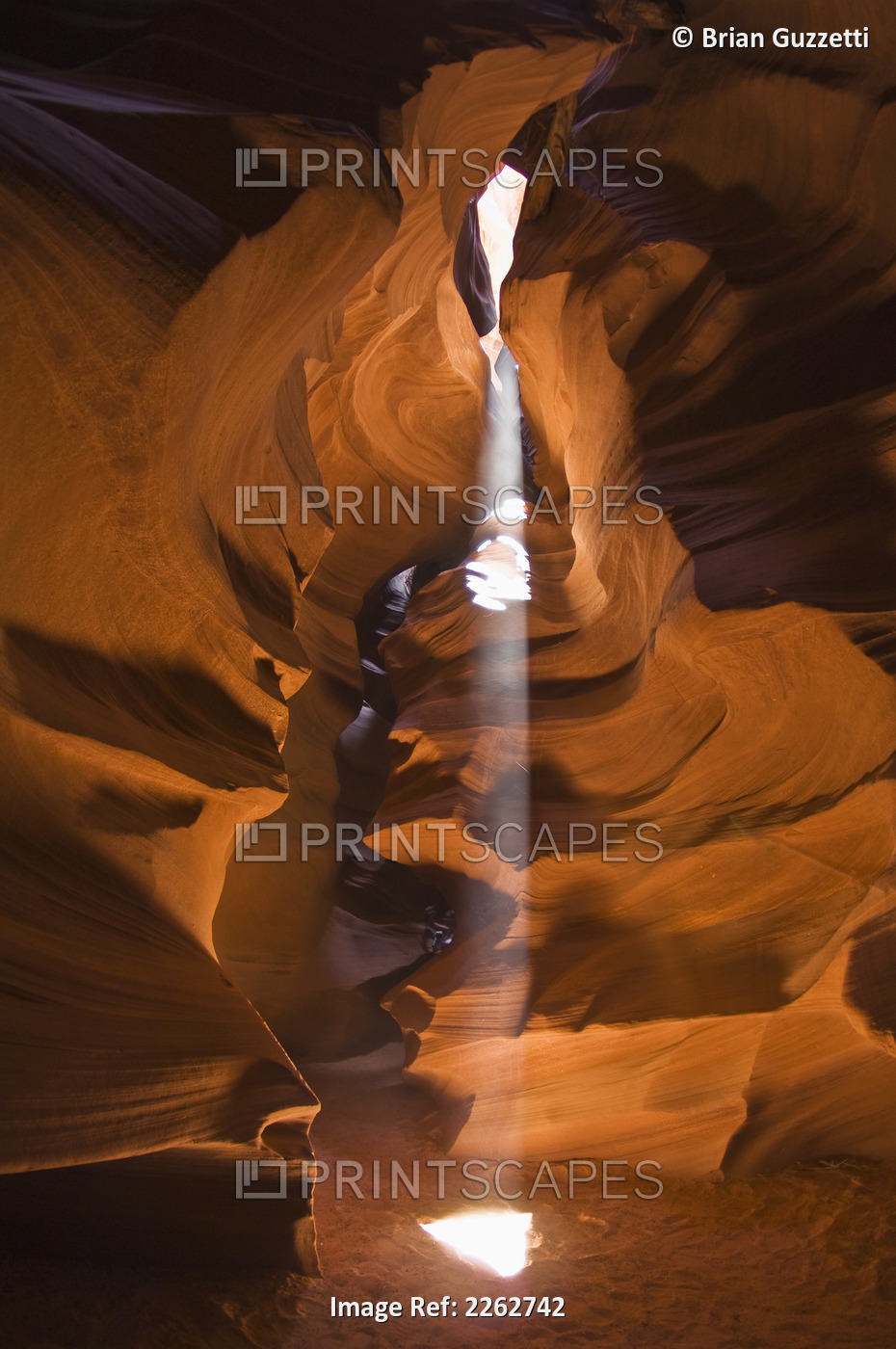Antelope canyon a narrow canyon carved out of the sandstone found on the navajo ...