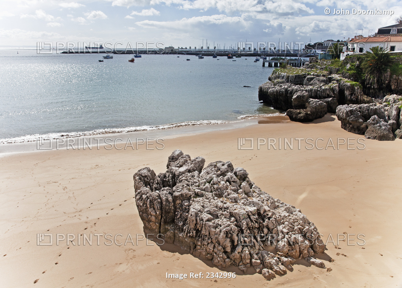 Praia da Ainha beach and harbour; Cascais portugal
