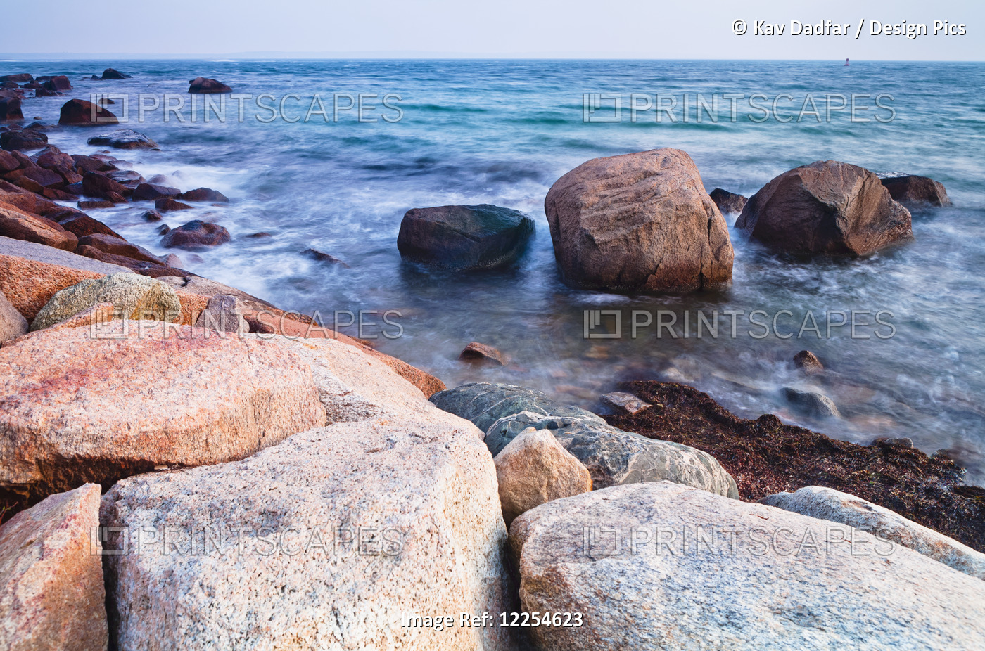 Rocks Along The Coastline; Falmouth, Massachusetts, United States Of America