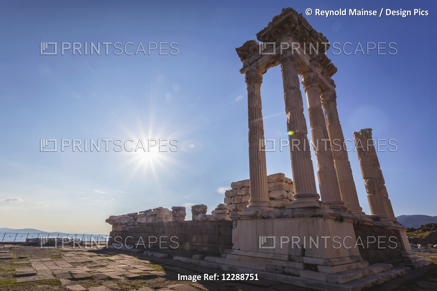 Ruins Of The Temple Of Trajan, The Pergamenes Were Known As The Temple-Keepers ...