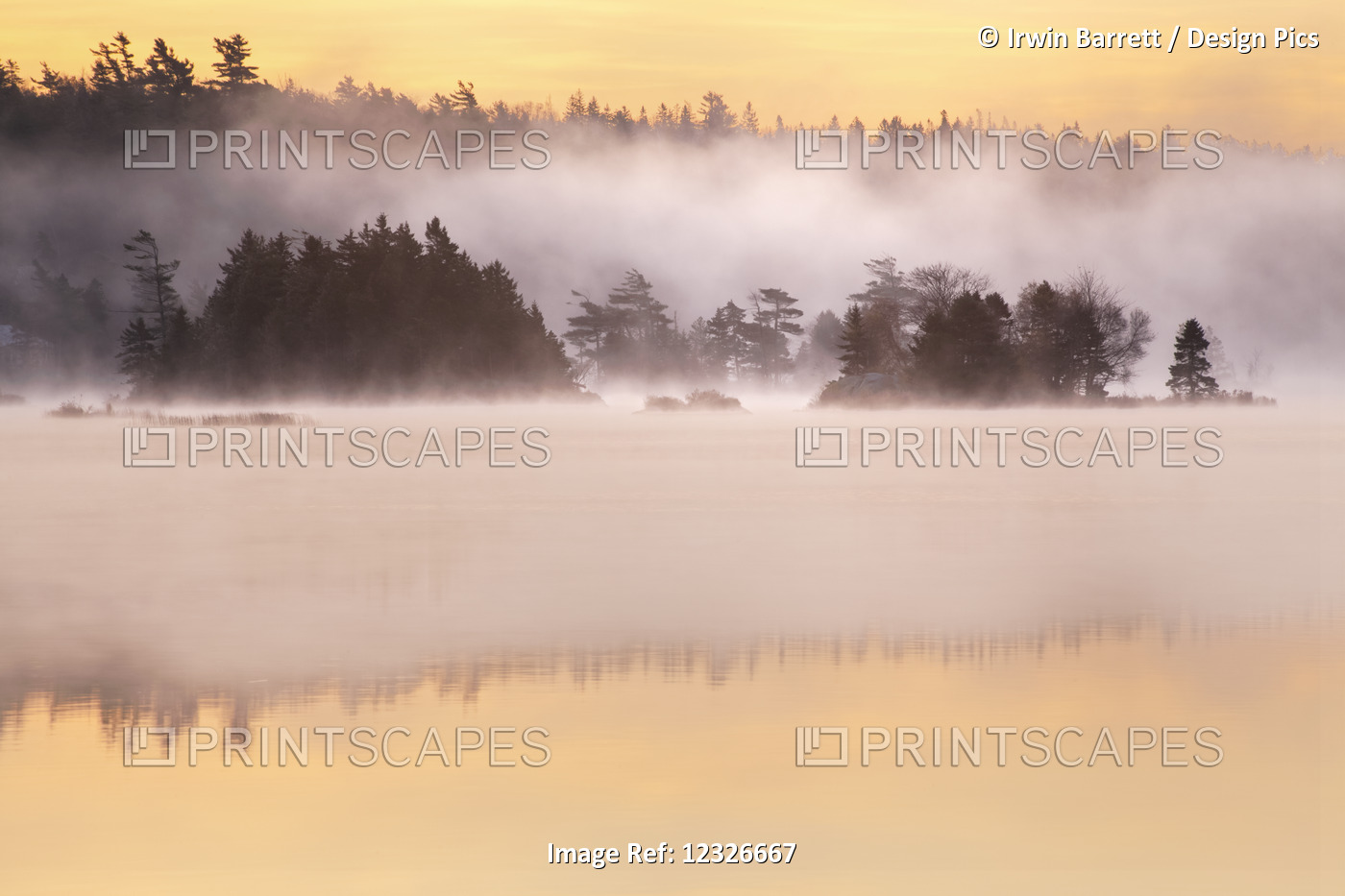 Autumn Morning Sunrise At Millers Lake; Nova Scotia, Canada