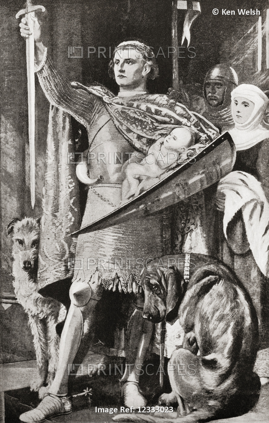 Edward I of England presenting his newborn son as the future First Prince of ...