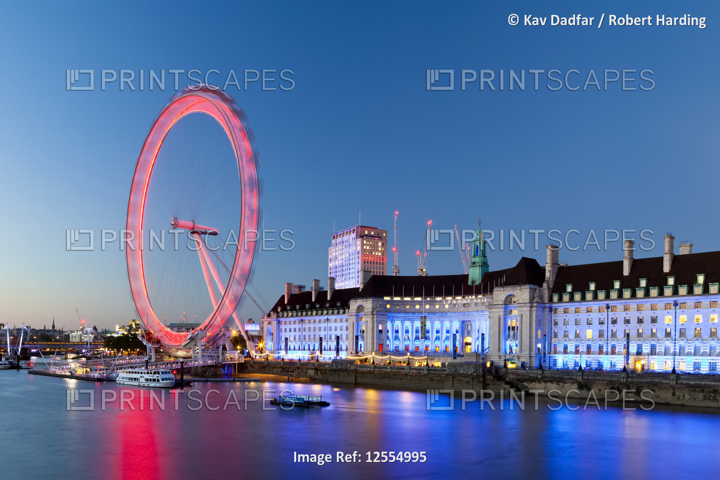 London Eye in early evening light. London, England, United Kingdom, Europe,